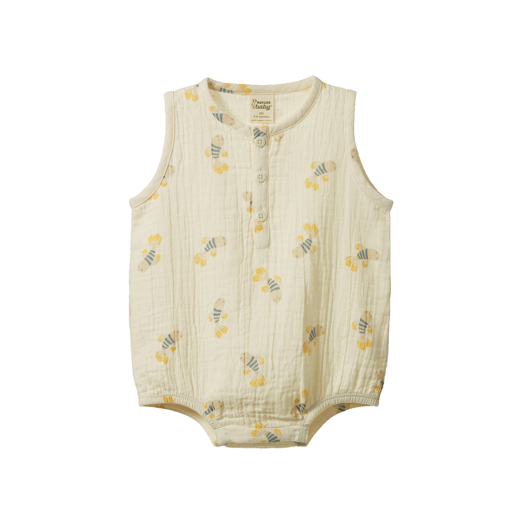 Nature Baby CEDAR SUIT MUSLIN in Fish Fable Print