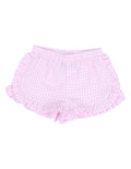 Animal Crackers Checkered Short in PINK CHECK