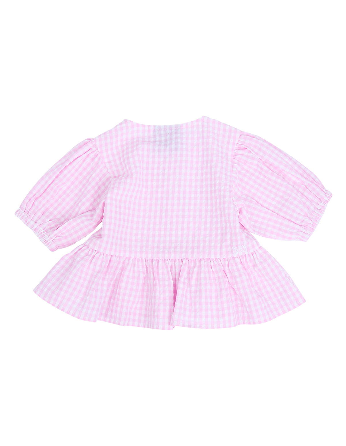 Animal Crackers Checkered Top in PINK CHECK