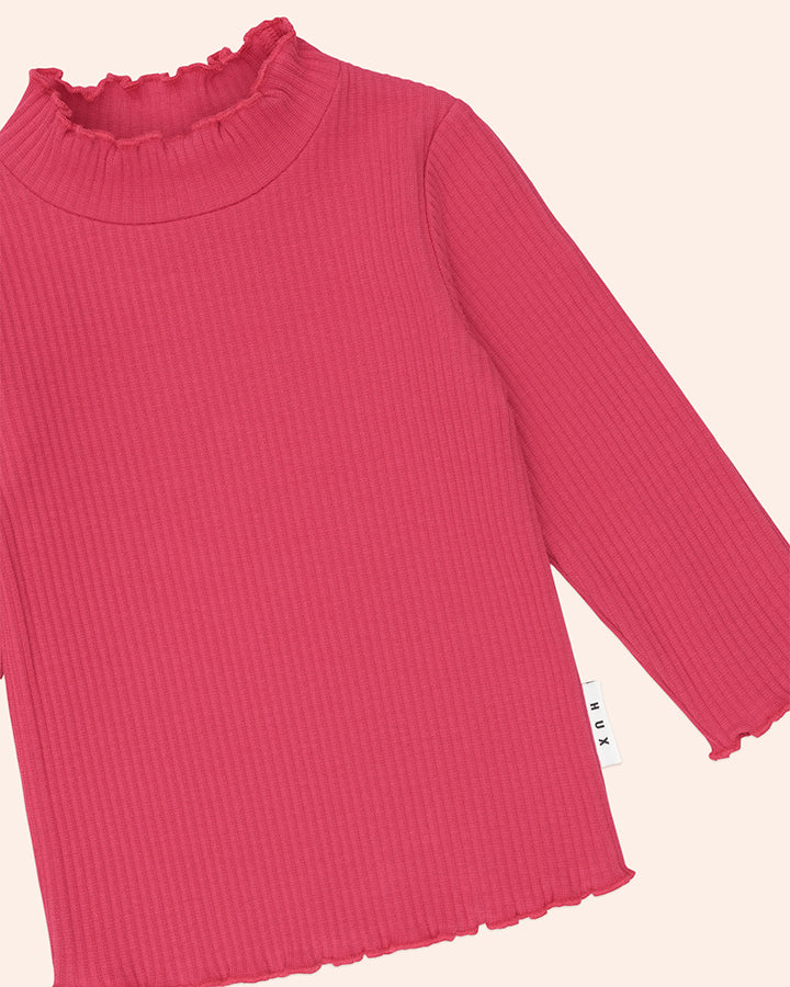 Huxbaby Cherry Rib Skivvy in CHERRY