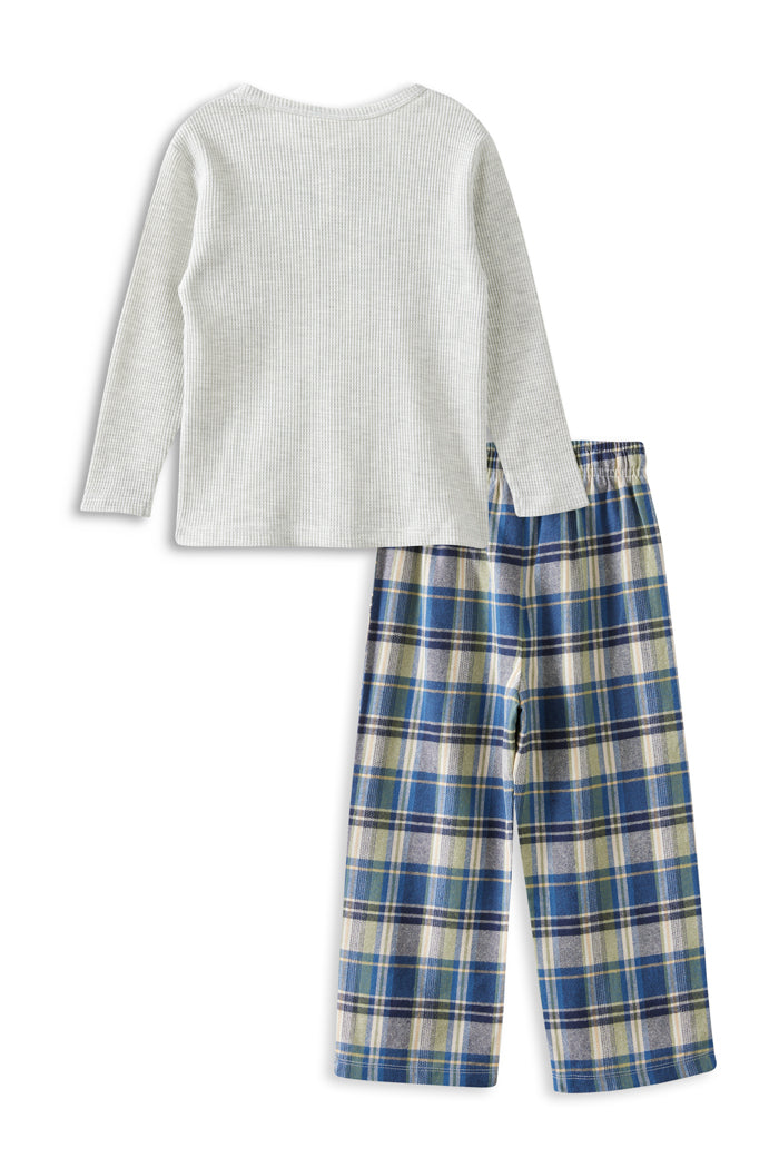 Milky Clothing Chester Check Pj'S in Silver Marle / Check
