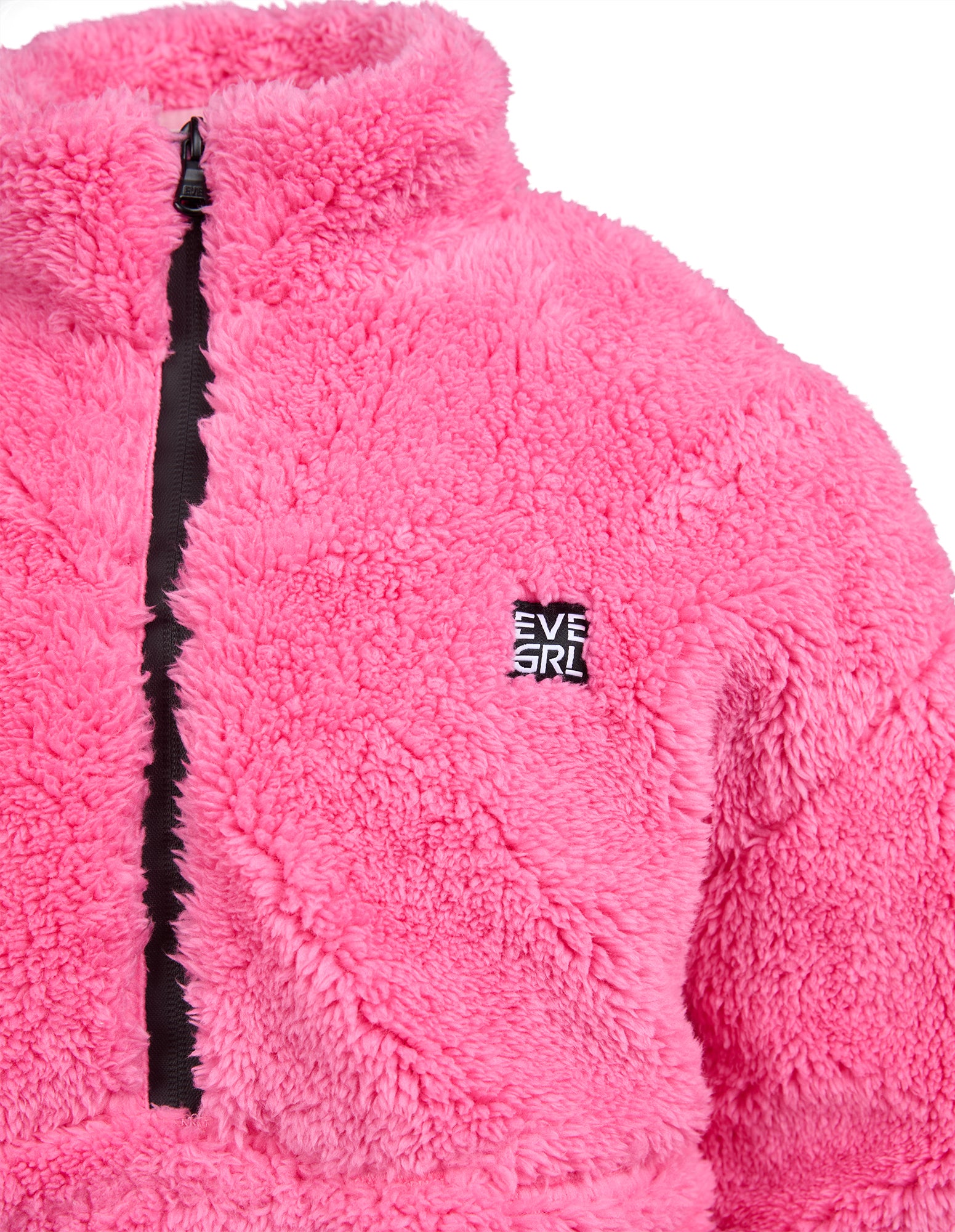 Eve Girl Cozy Quarter Zip Teddy (Size 3-7) in PINK