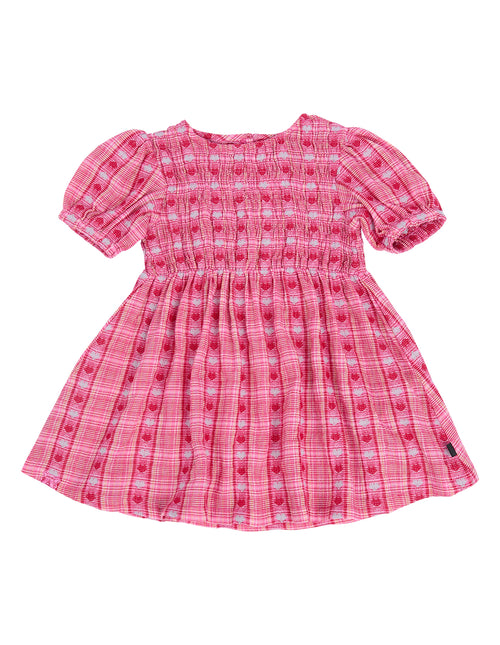 Animal Crackers Cross Check Dress in RED CHECK