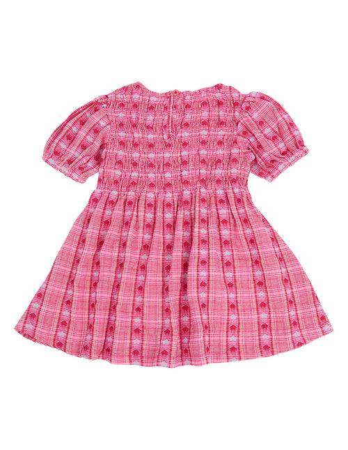 Animal Crackers Cross Check Dress in RED CHECK