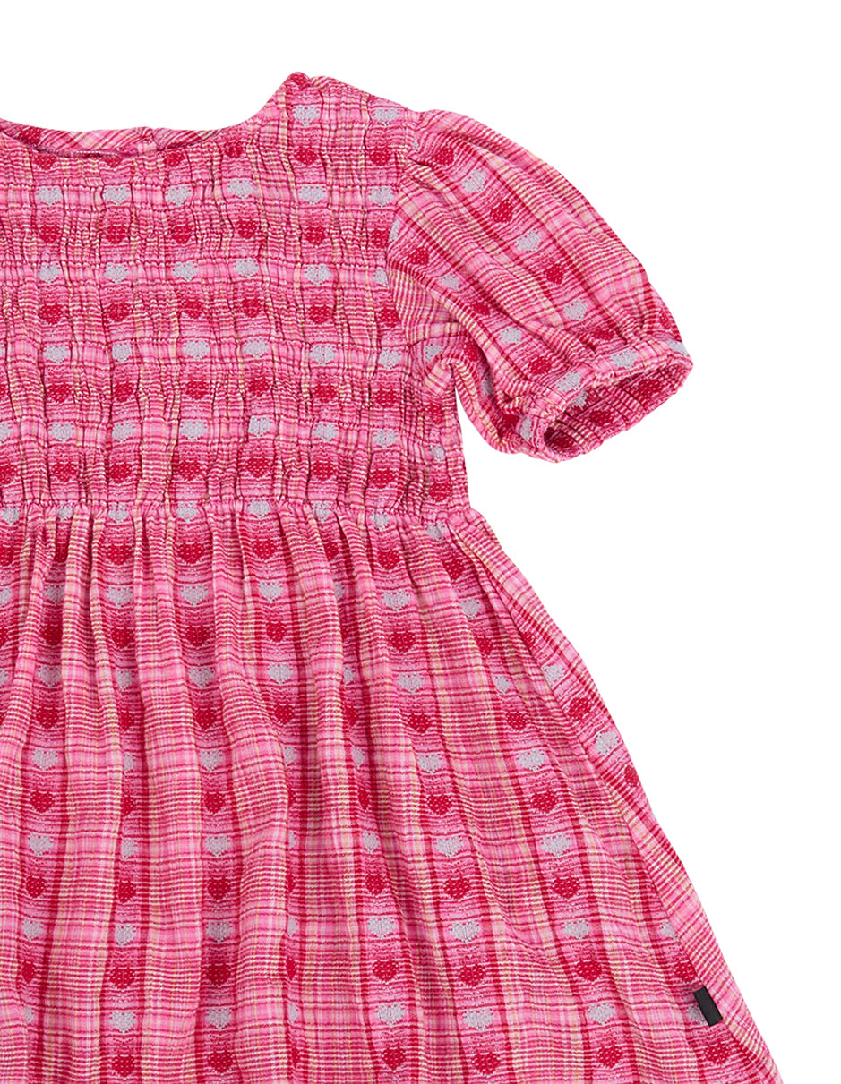 Animal Crackers Cross Check Dress in RED CHECK