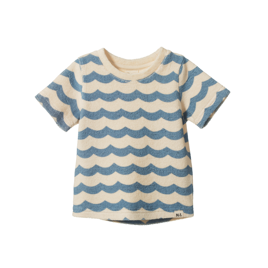 Nature Baby RIVER TEE TERRY in Waves Print