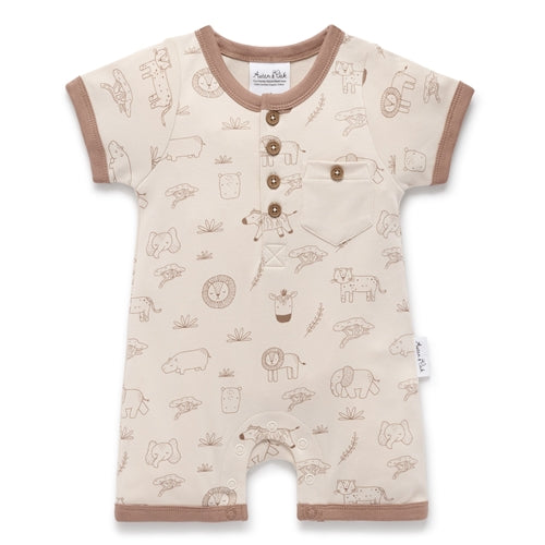 Aster & Oak - Safari Adventure Henley Romper