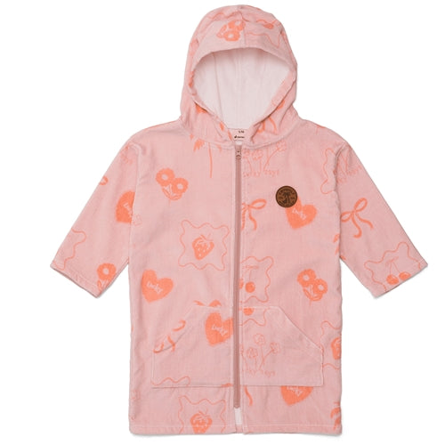 Crywolf - Everywhere Zip-up Towel - Pink (Lucky Days)