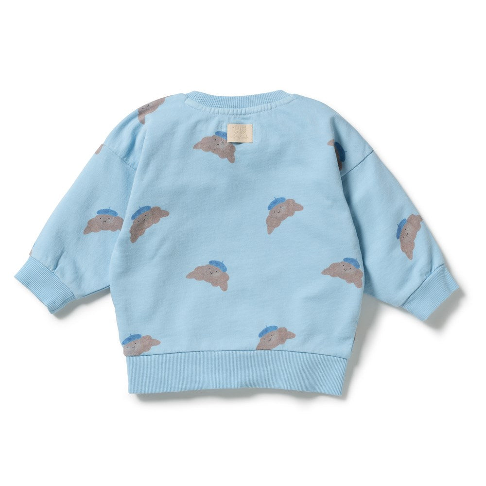 Wilson and Frenchy Little Croissant Organic Garment Dyed Sweat in Little Croissant