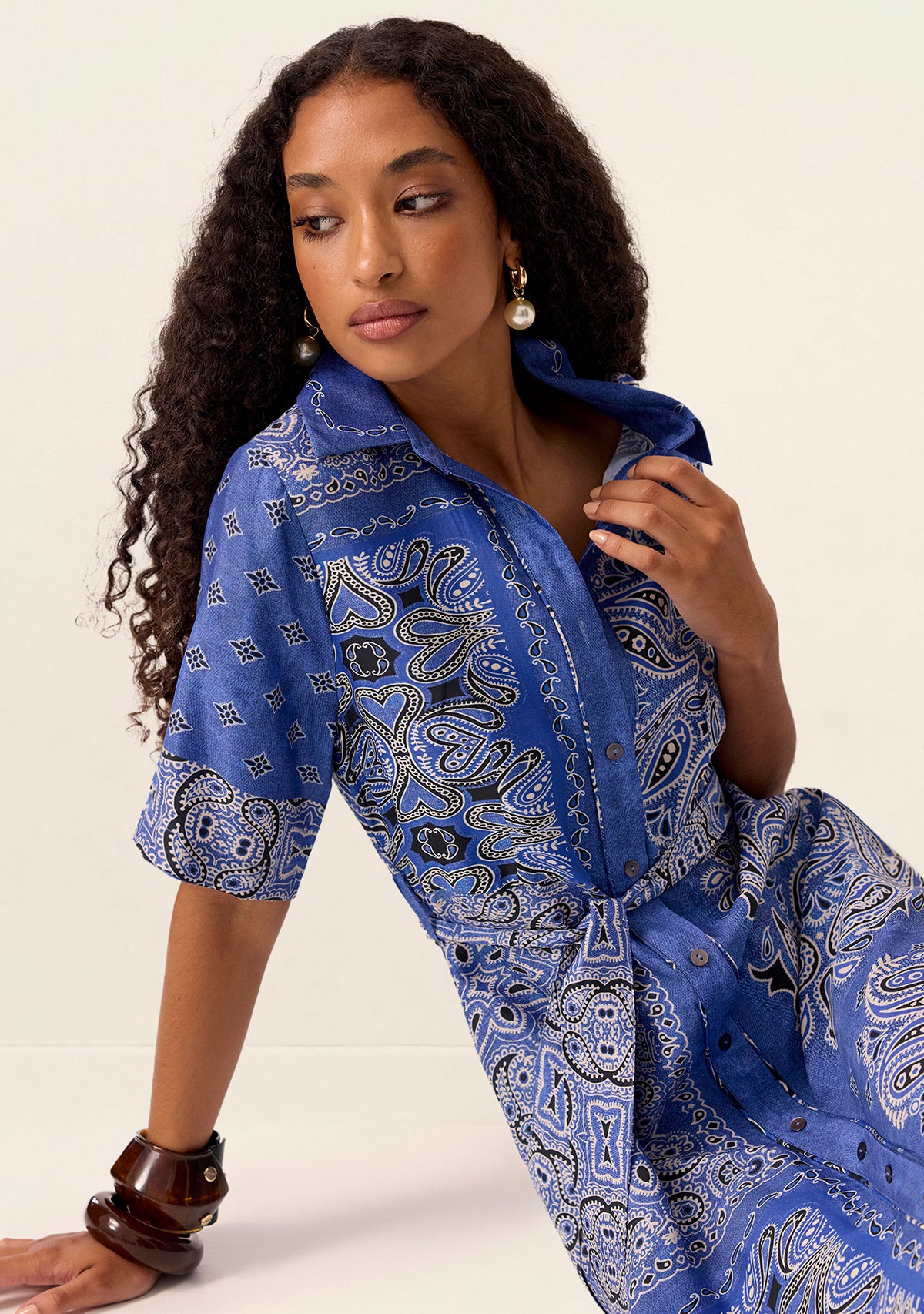 MOS The Label Zadie Shirt Dress in Print