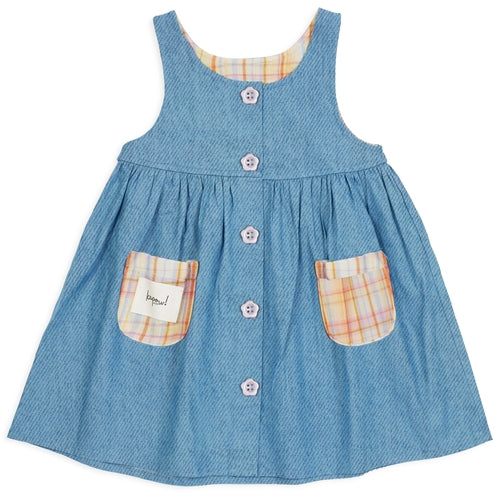 Kapow - Rainbow Plaid Sleeveless Dress (KS25)