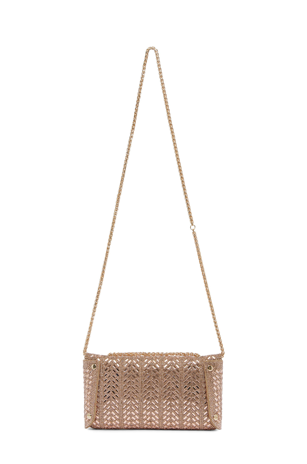 Carolina Mimi Sequinned Clutch Bag Rose Gold in Default Title