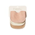 Nature Baby DRIBBLE BIBS 3 PACK in Rose Dust/Natural/Nougat