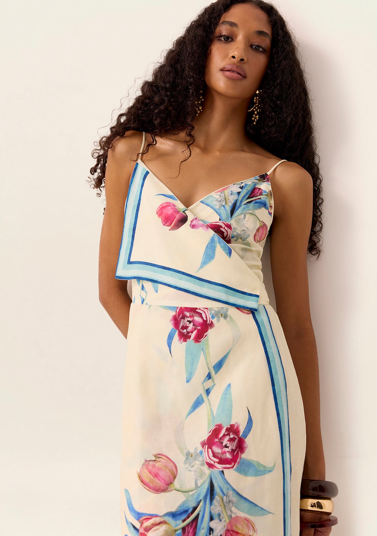 MOS The Label Tulip Wrap Dress in Print