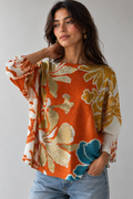 LA SOFIA VLST040 (9083) - FOIL KNIT TOP - TROPICANA SUNSET in Tropicana Sunset