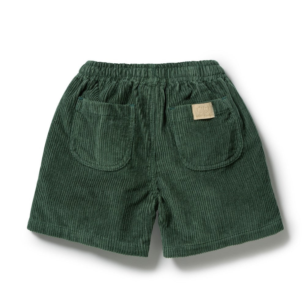 Wilson and Frenchy Moss Green Organic Cord Short in Moss Green