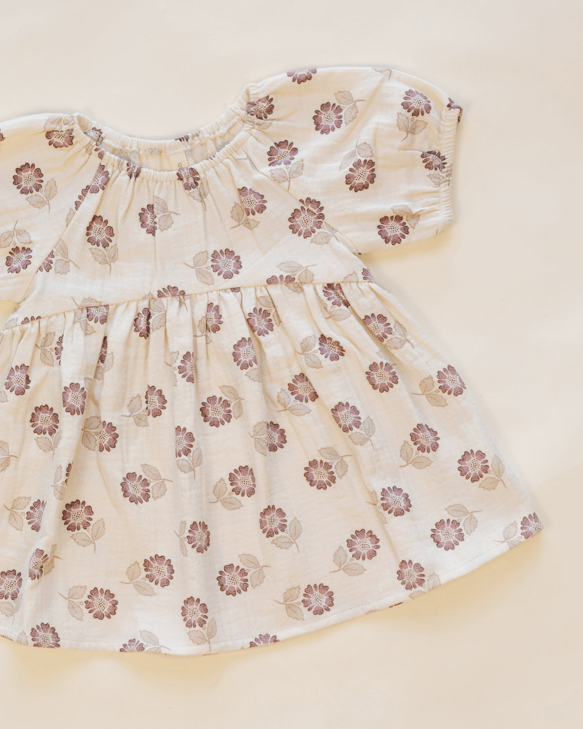 Quincy Mae Bella Dress Fall Floral in NATURAL
