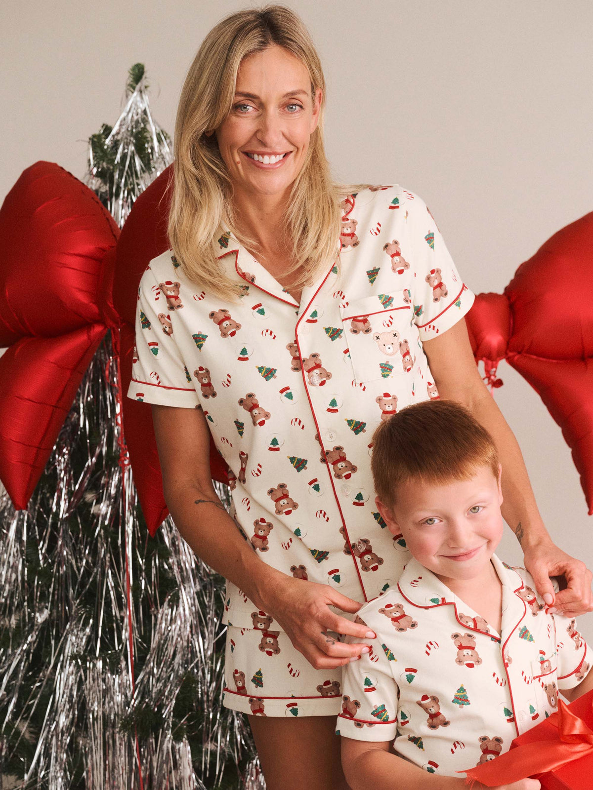 HUXBABY FESTIVE HUX ADULT PJ SET in EGGNOG