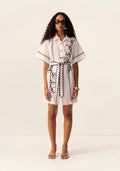 MOS The Label Lily Embroidery Mini Dress in Ivory