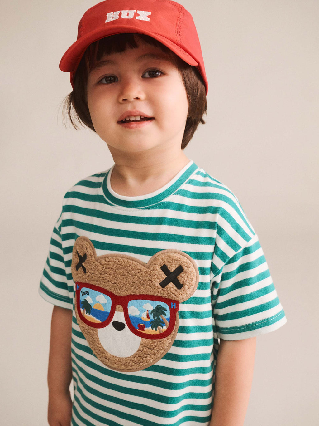 HUXBABY RACER RED EMB HAT in RACER RED