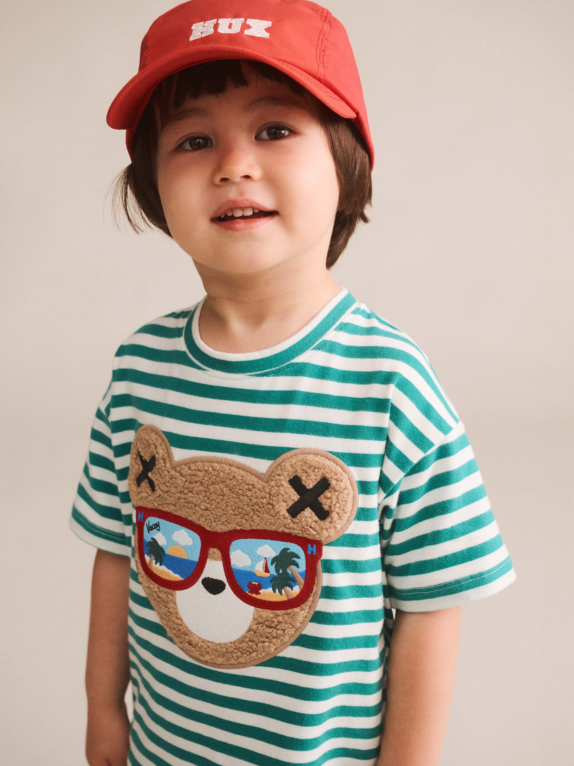 HUXBABY RACER RED EMB HAT in RACER RED