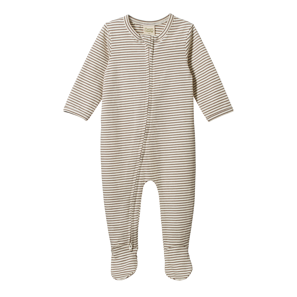 Nature Baby Dreamlands Suit in Mushroom Pinstripe