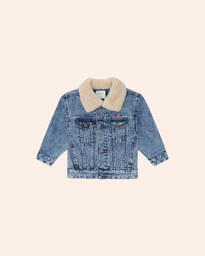Huxbaby Dreamy Denim Jacket in DENIM BLUE