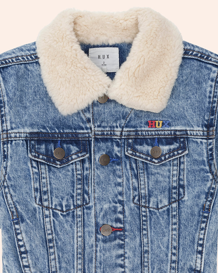 Huxbaby Dreamy Denim Jacket in DENIM BLUE
