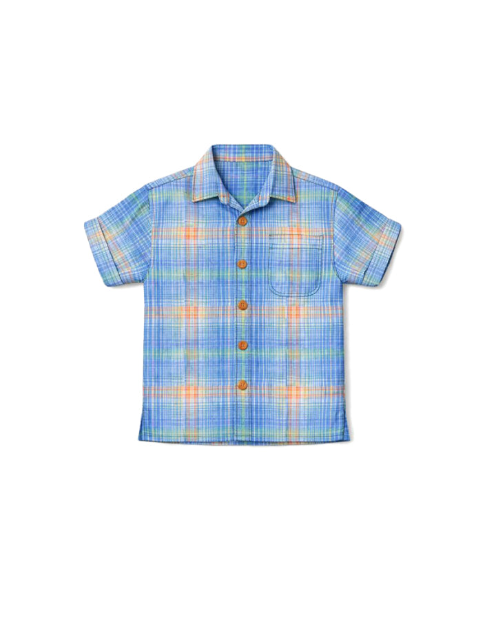 Milky Clothing Dusty Check Shirt in Blue Check
