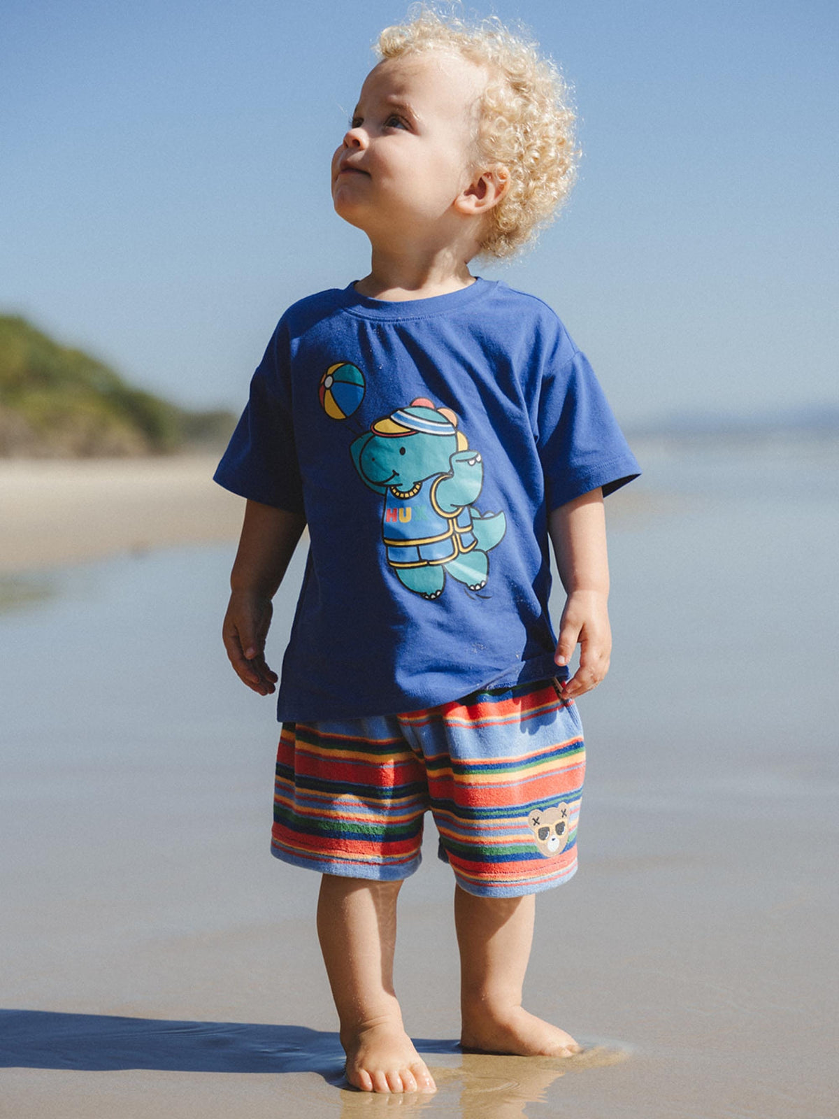 HUXBABY Beach Volleyball Dino Drop Shoulder Tee in Single