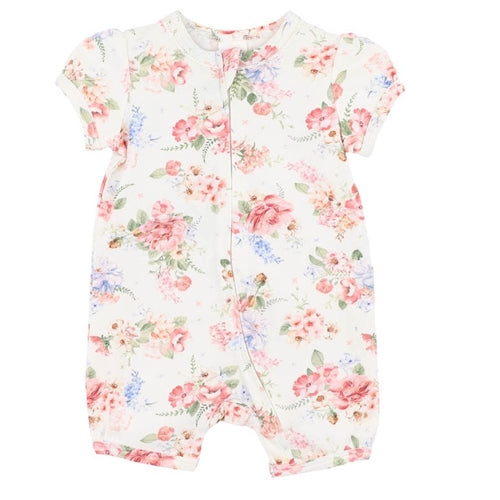 Bebe - Anya Bloom Organic SS Zipsuit