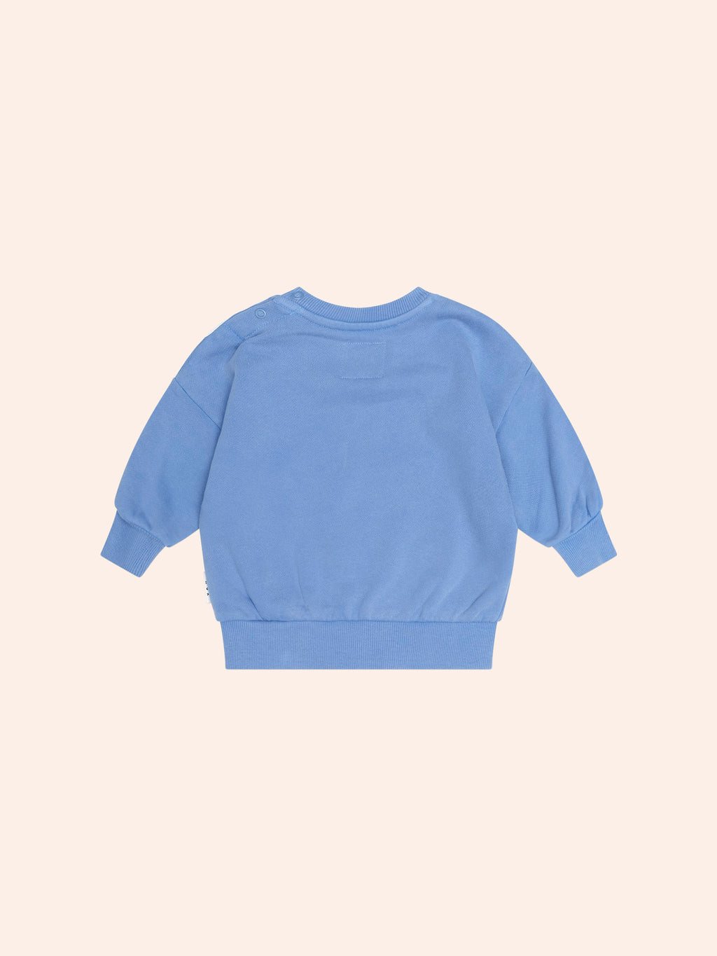 HUXBABY BALLER DINO SPORTY STRIPE SWEATSHIRT in VINTAGE BLUE GARMENT DYE