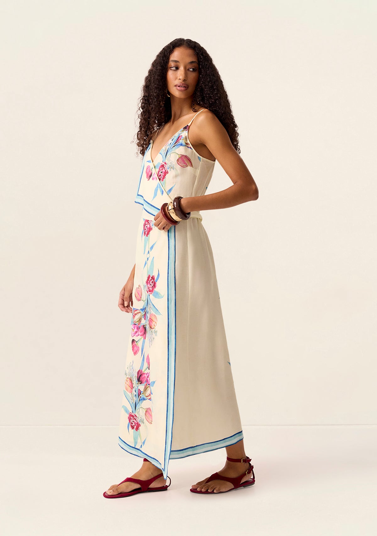 MOS The Label Tulip Wrap Dress in Print