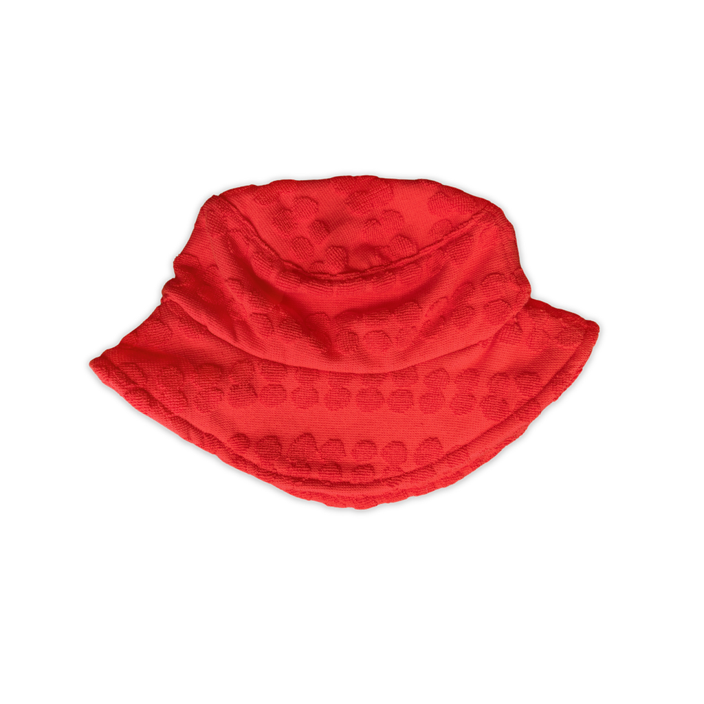 Grown Bubble Terry Towelling Bucket Hat - Fiesta in Single