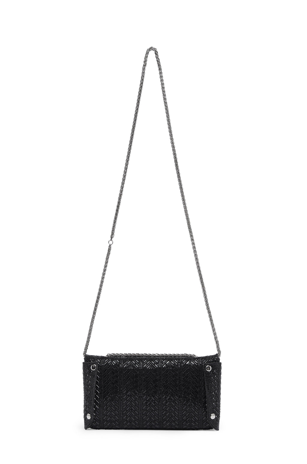 Carolina Mimi Sequinned Clutch Bag Black in Default Title