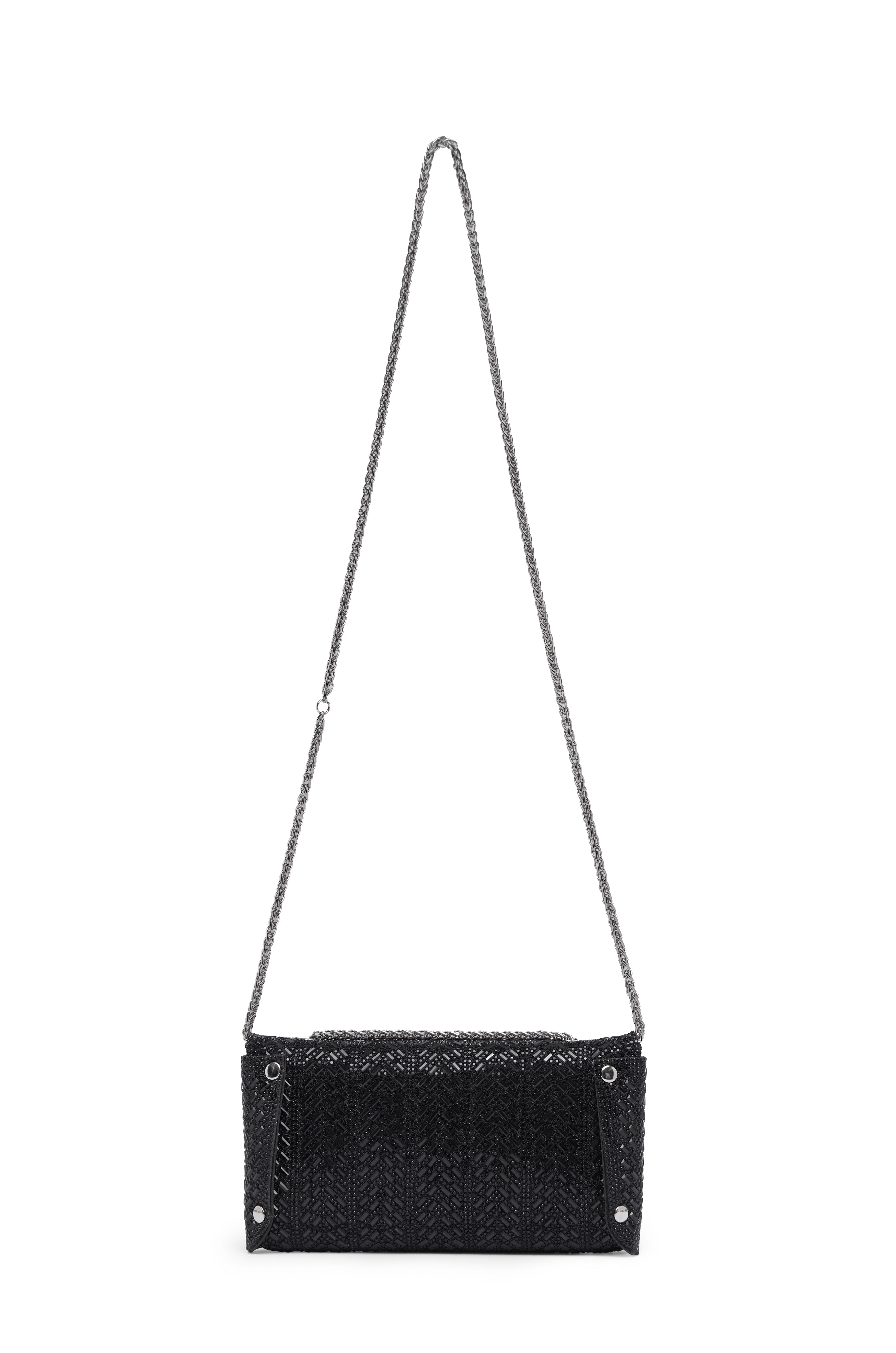 Carolina Mimi Sequinned Clutch Bag Black in Default Title