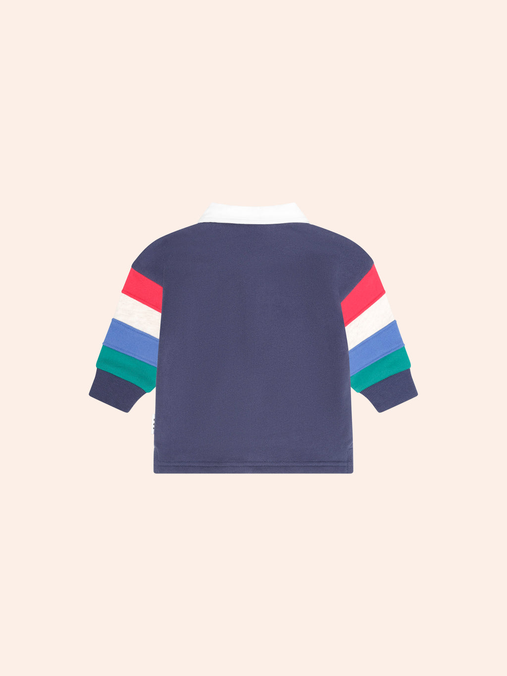 HUXBABY NAUTICAL HUX SPLICED FLEECE POLO in INK