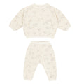 Quincy Mae - Waffle Slouch Set - Blue Ditsy