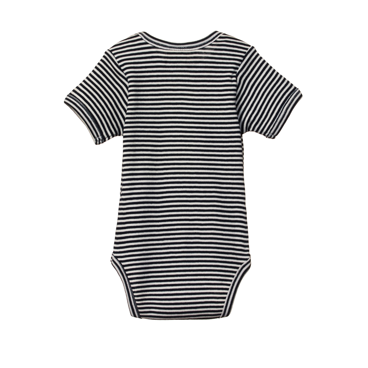 Nature Baby Short Sleeve Bodysuit in Navy Stripe