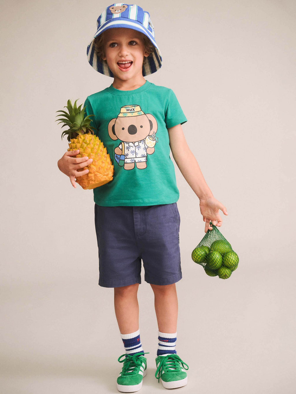 HUXBABY Vacay Kel Tee in VINTAGE GREEN