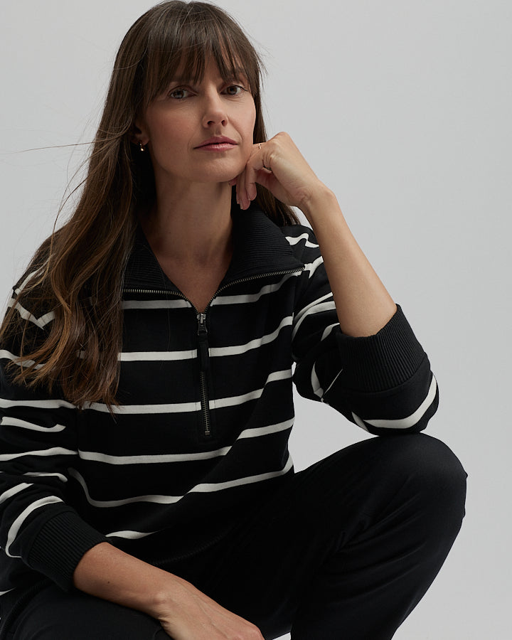 Yarra Trail Eternal Sweat in BLACK/ECRU 2