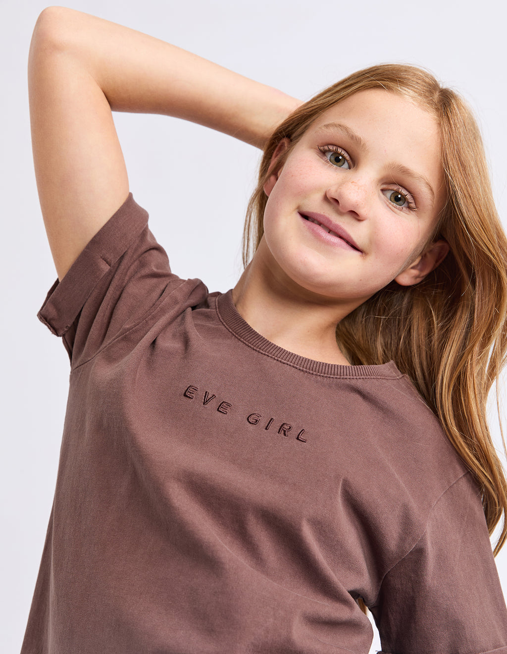 Eve Girl Eve Girl Washed Tee (Size 8-16) in BROWN