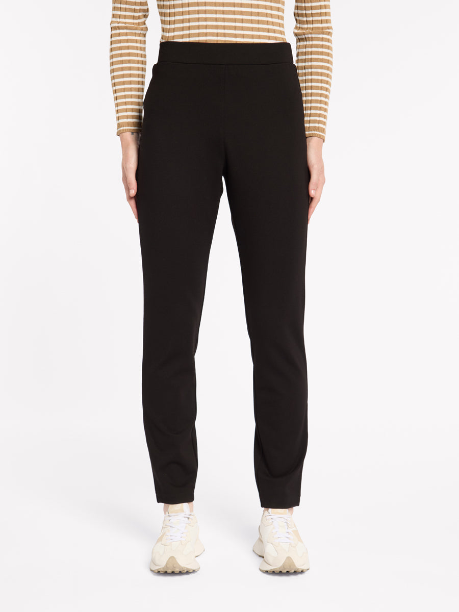 Yarra Trail F/L Pull On Ponte Pant in BLACK