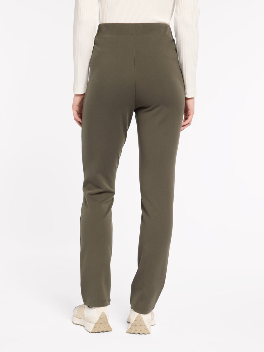 Yarra Trail F/L Pull On Ponte Pant in KHAKI