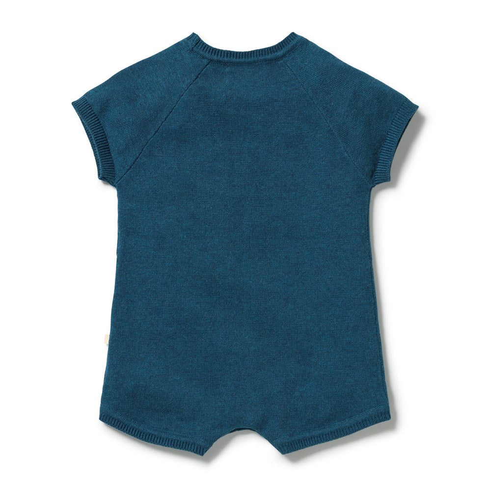 Wilson and Frenchy Little Croissant Organic Knitted Growsuit in Little Croissant