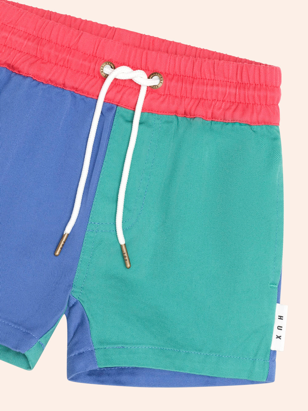 HUXBABY Colour Block Twill Short in MULTI