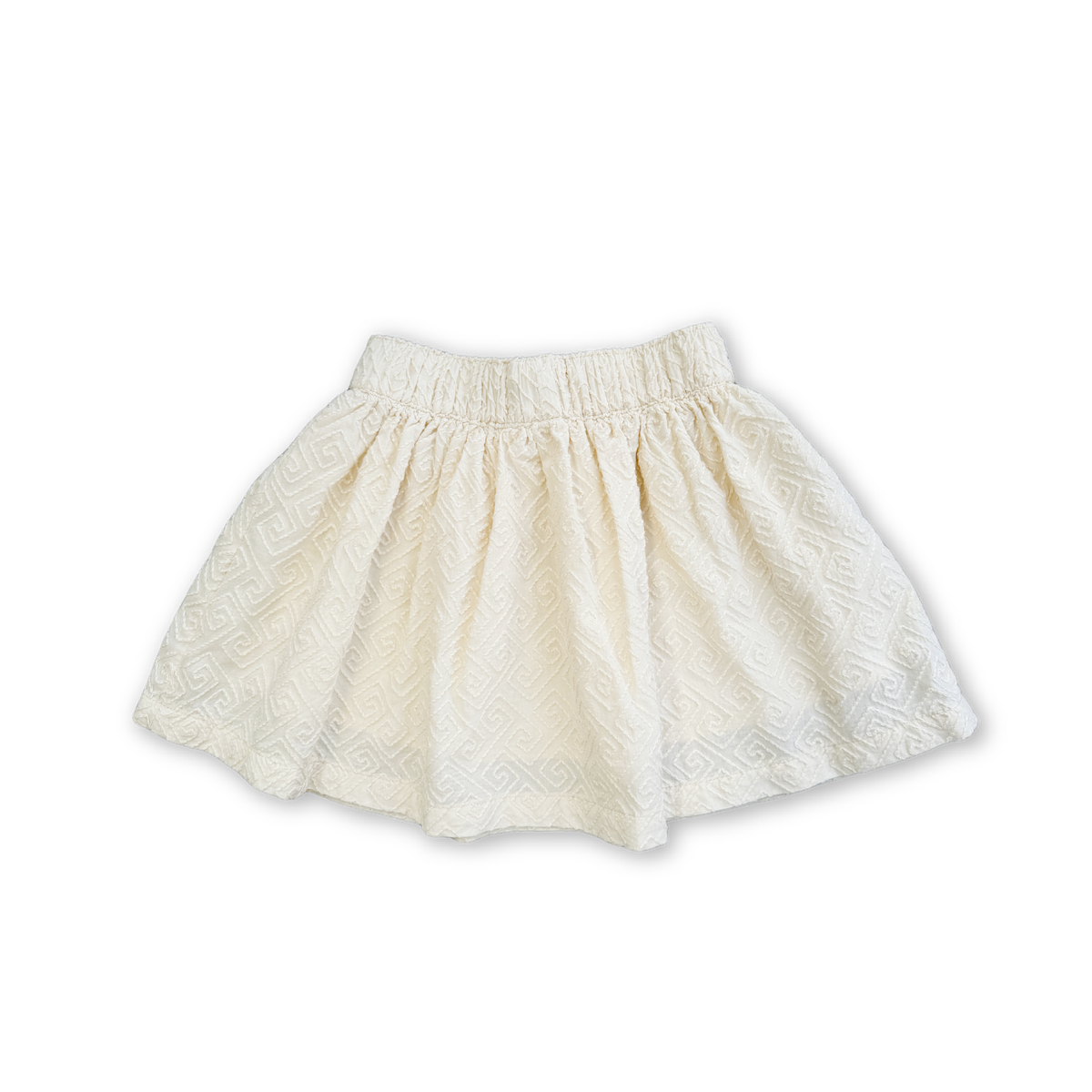 Grown Embroidered Ziggy Skirt - Cream in Single