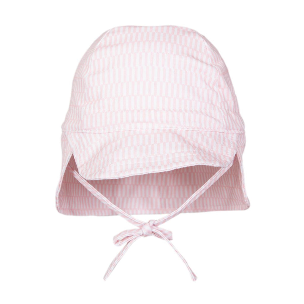 Acorn Kids Pink Sprinkle Soft Jersey Flap Cap in Pink and Cream