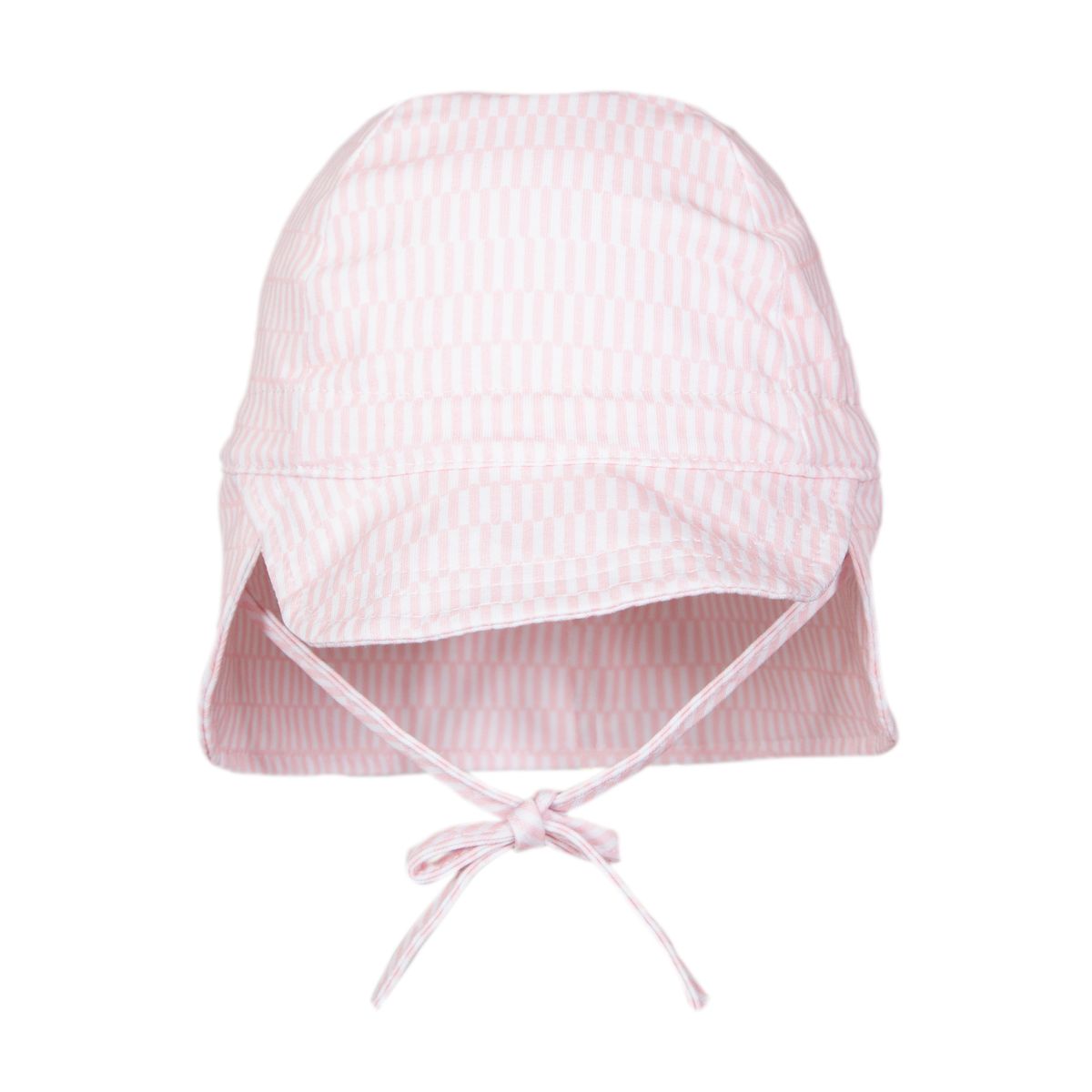 Acorn Kids Pink Sprinkle Soft Jersey Flap Cap in Pink and Cream