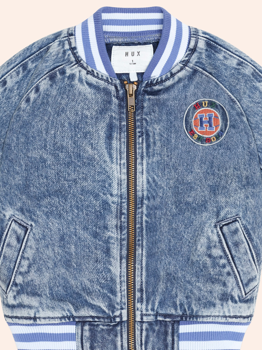 HUXBABY DREAMY DENIM BOMBER JACKET in DENIM